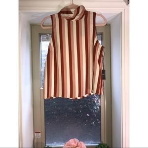 NWT- Forever 21-Ruffled turtleneck tank.